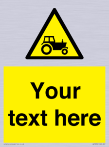 Custom warning farm machinery